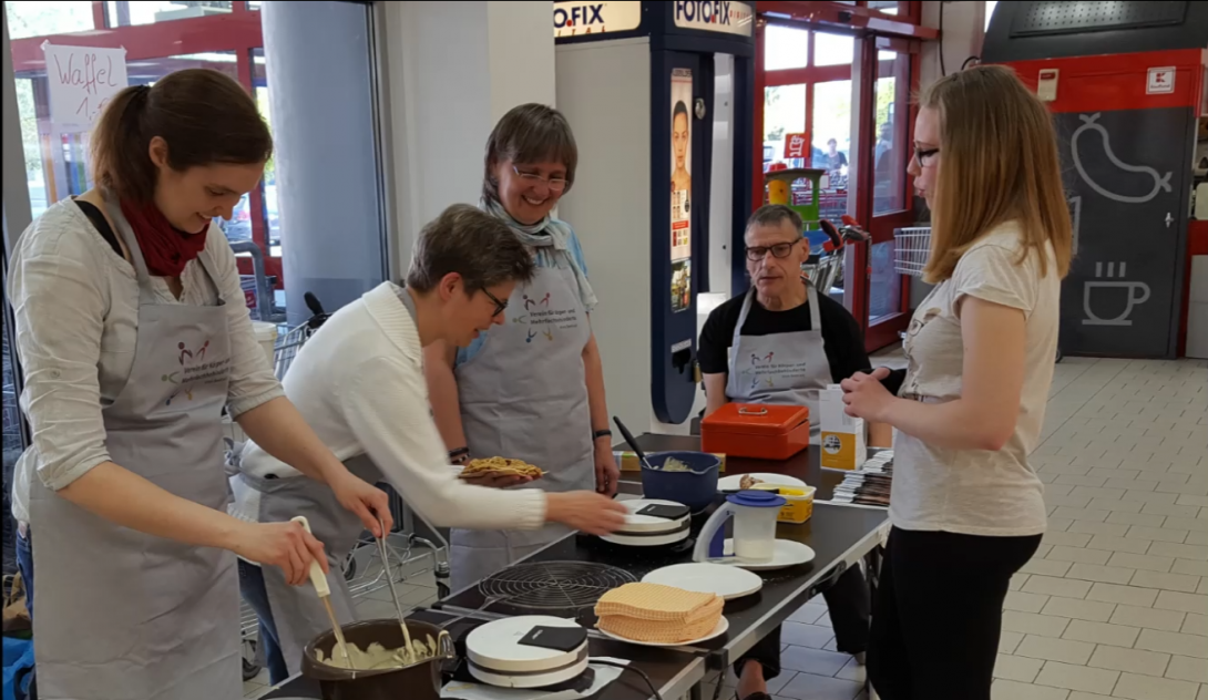 Bild vom Waffelverkauf